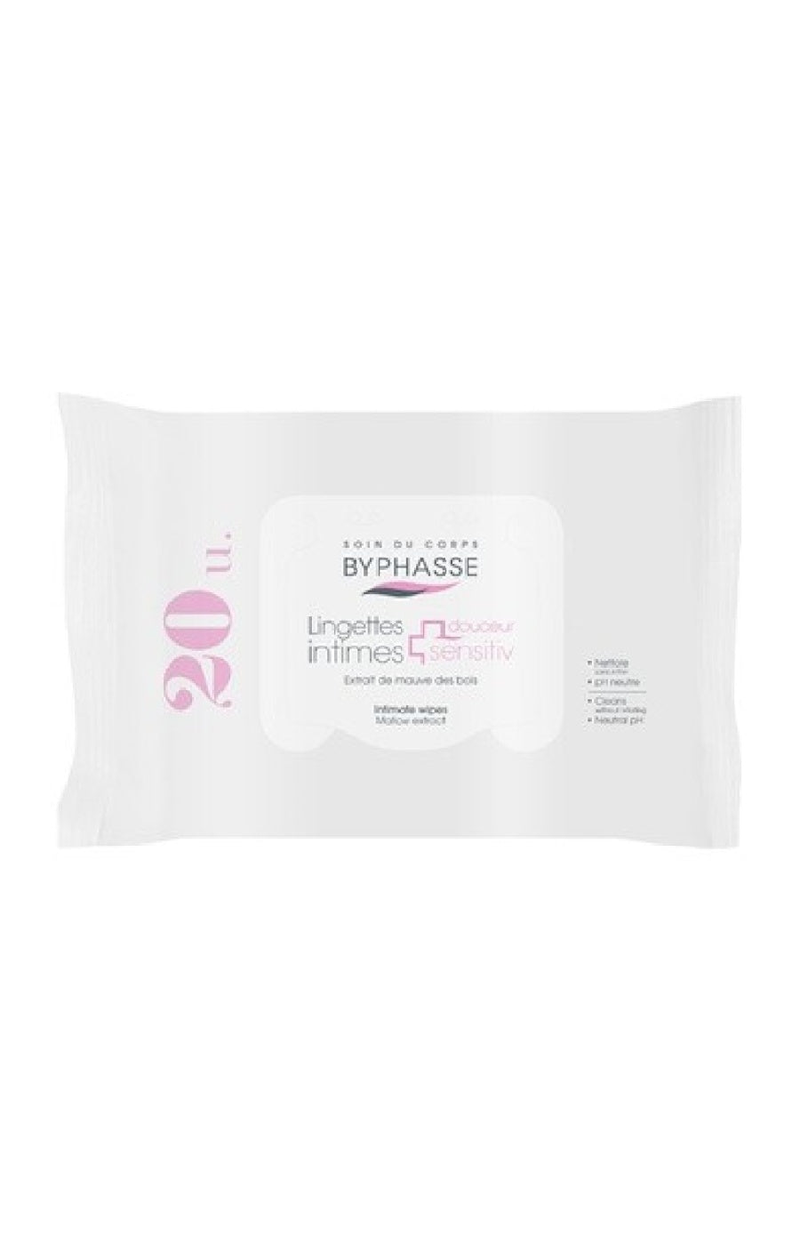 Lingettes nettoyantes zone intime - 6 x 20 unités