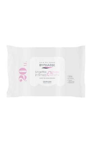 Lingettes nettoyantes zone intime - 6 x 20 unités
