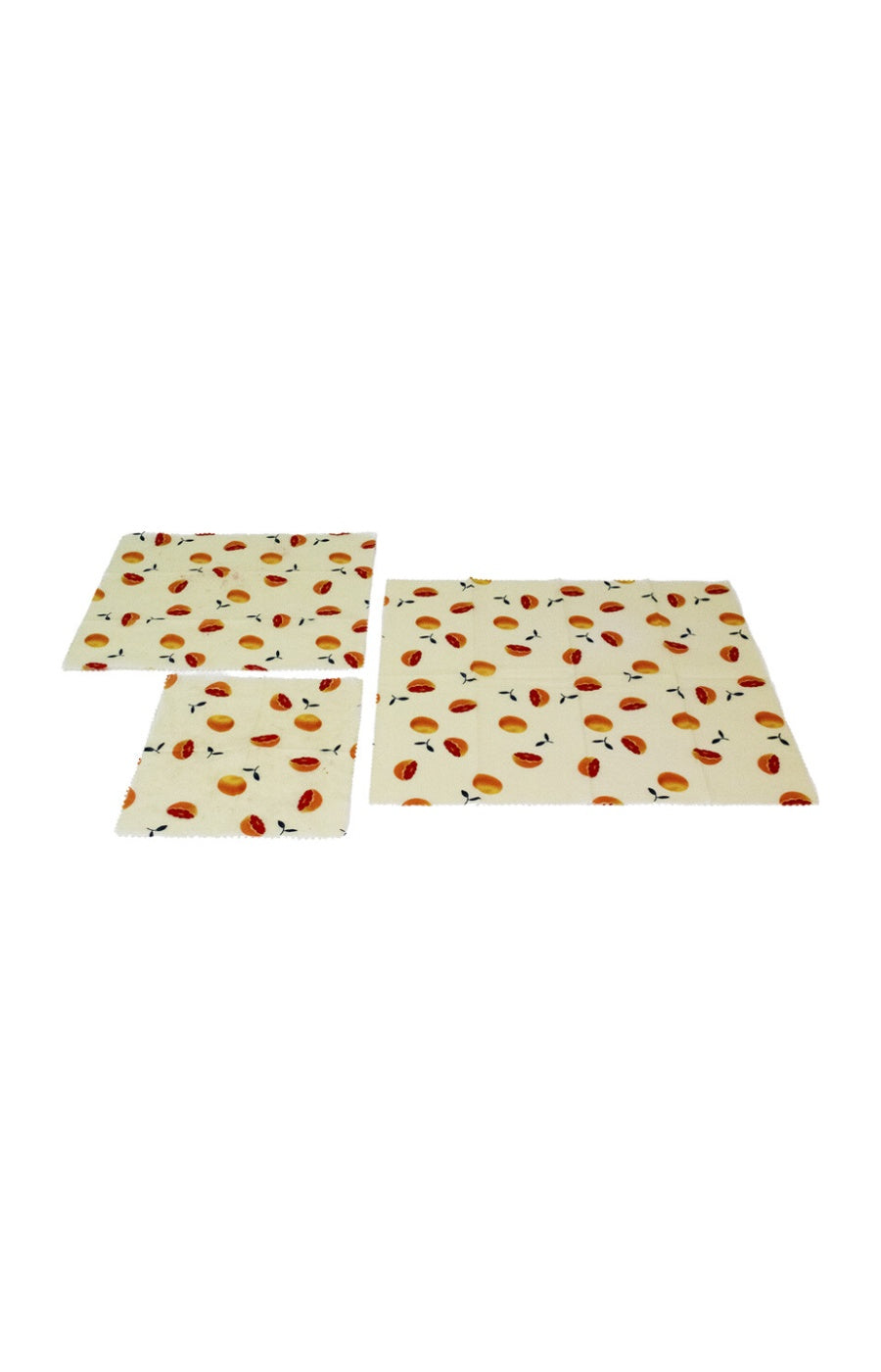 Pack 3 emballages - Cire d'abeille - Motifs fruits