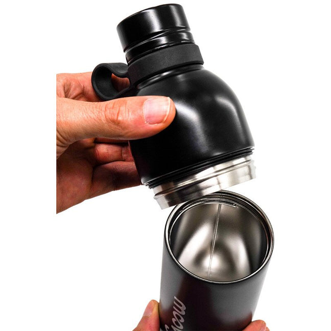 Bouteille isotherme noire acier inoxydable - 550 ml