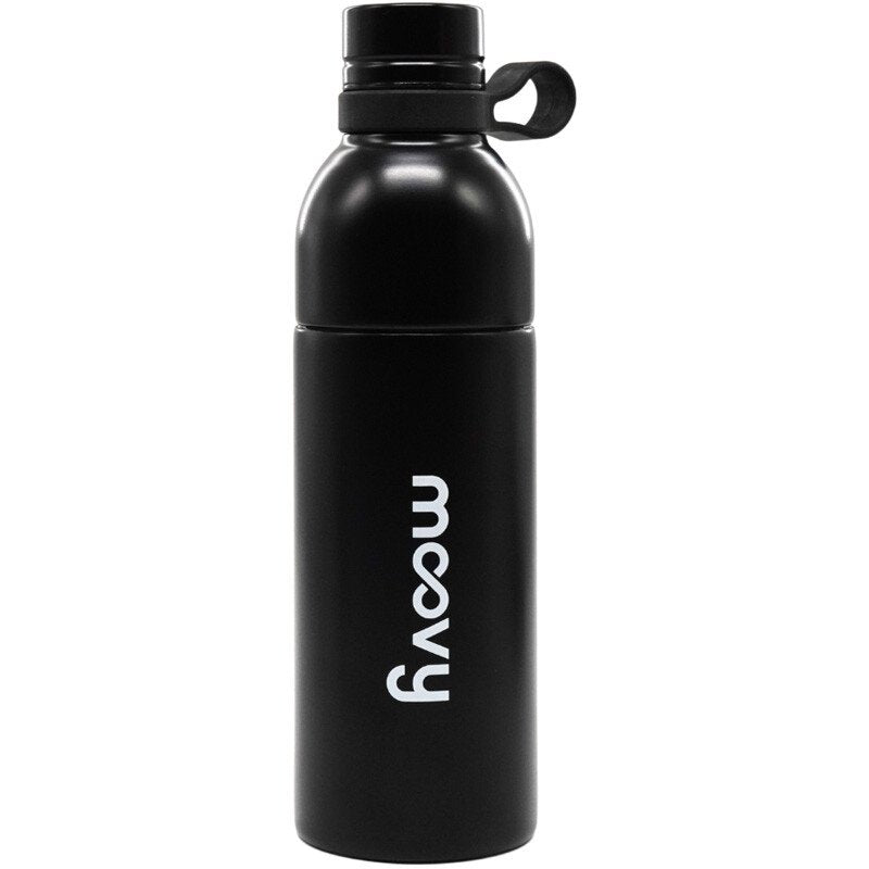 Bouteille isotherme noire acier inoxydable - 550 ml