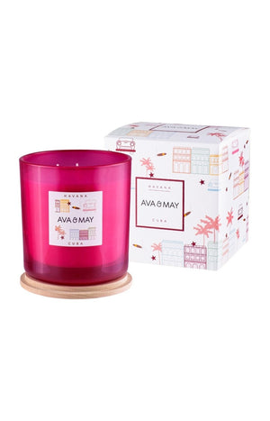 Bougie parfumée - La Havane - Boisé floral - Grand modèle - 500 g