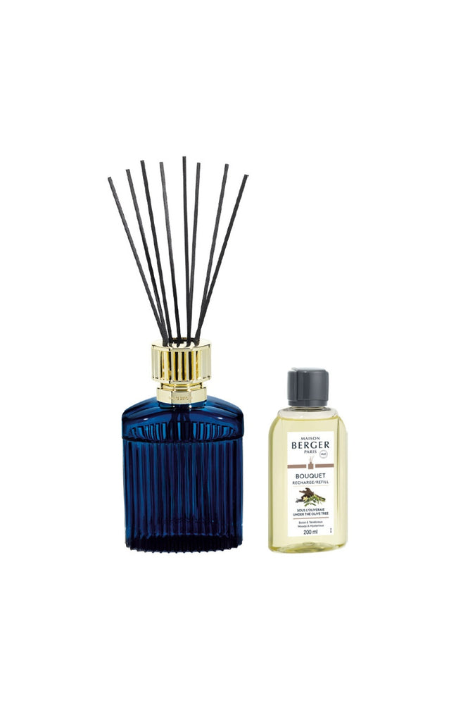 Coffret bouquet parfumé - Alpha bleue & recharge Sous l'oliveraie - 200 ml