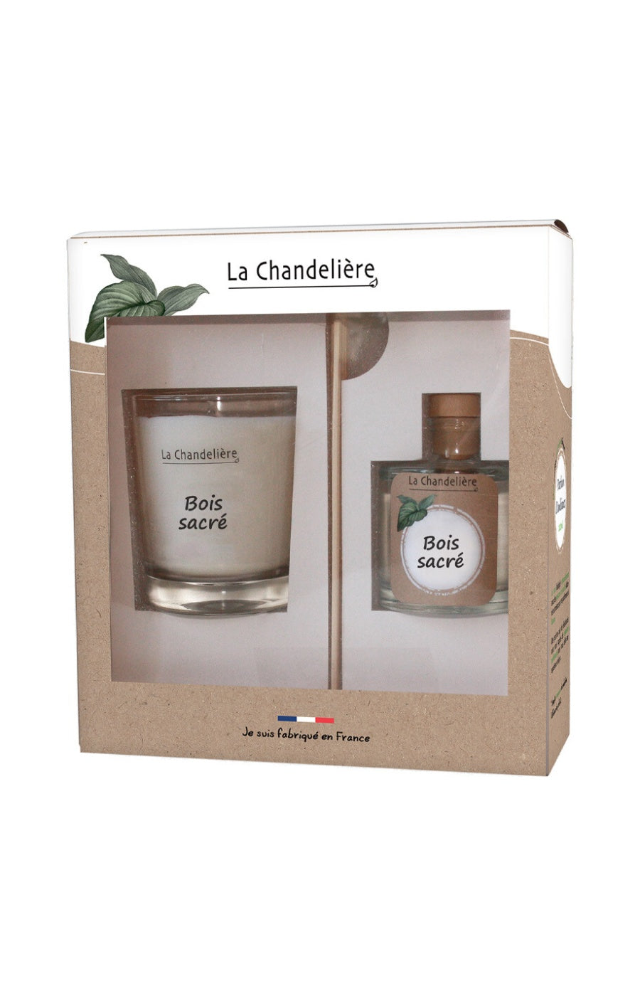 Coffret bougie & diffuseur de parfum - Bois sacré