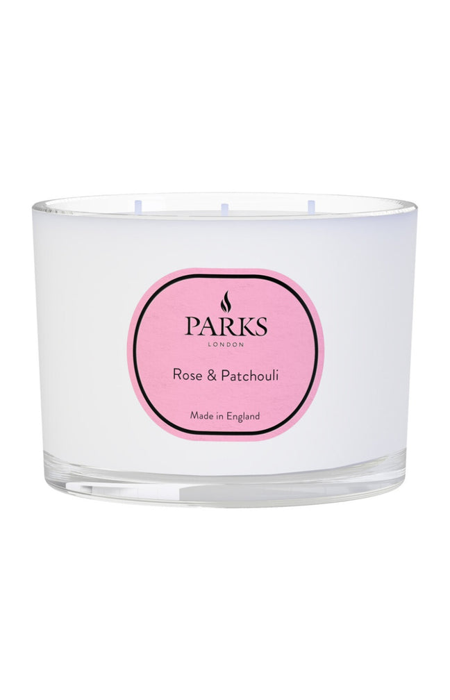 Bougie parfumée à 3 mèches - Rose & patchouli - Vintage Aromatherapy - 350 g