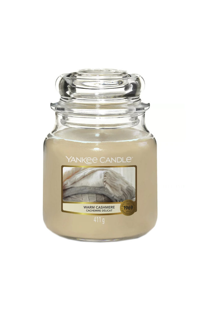 Bougie jarre - Cachemire délicat - Boisé - Modèle medium - 411 g