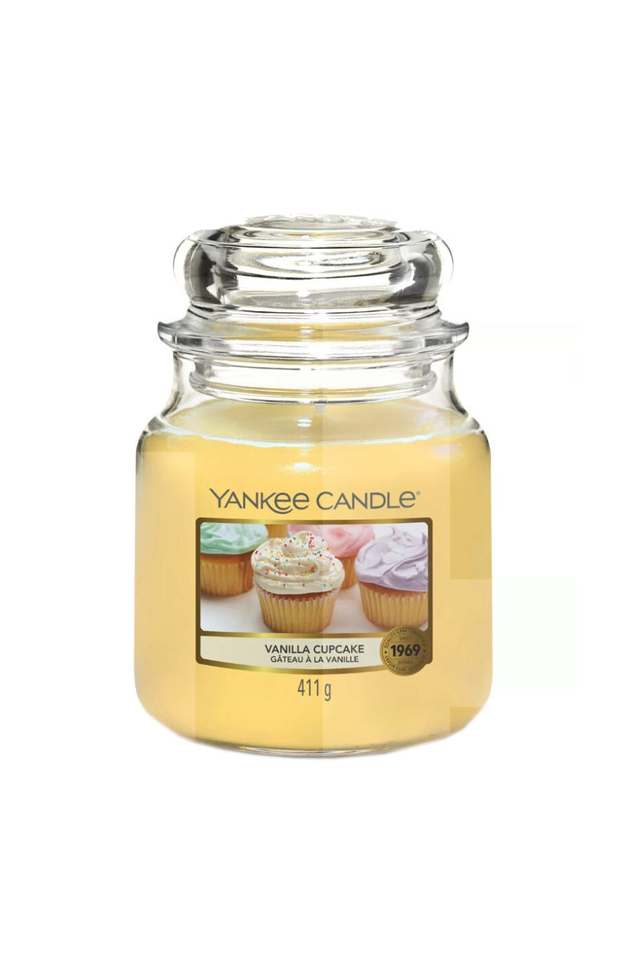 Bougie jarre - Cupcake à la vanille  - Modèle medium - 411 g