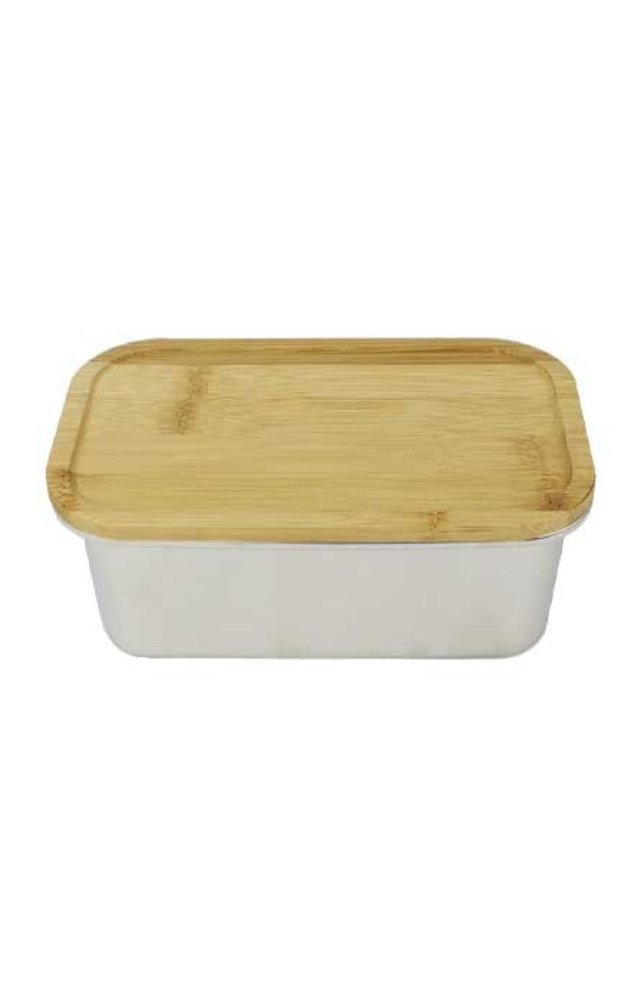 Boite en inox avec couvercle en bambou - 1 L