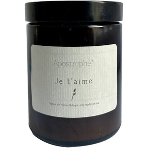 Bougie parfumée - Figue noire, santal & bergamote - Je t'aime - 40h