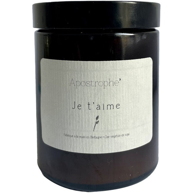 Bougie parfumée - Figue noire, santal & bergamote - Je t'aime - 40h