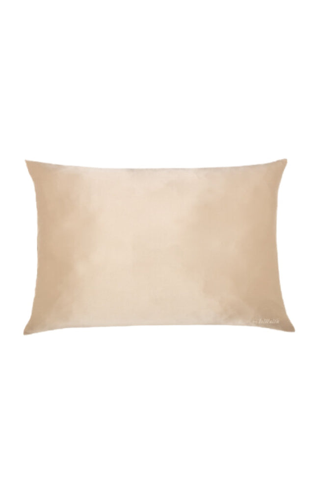Taie d'oreiller rectangle - Soie naturelle - Beige
