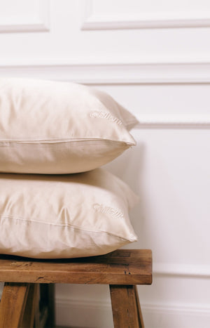 Taie d'oreiller rectangle - Soie naturelle - Beige