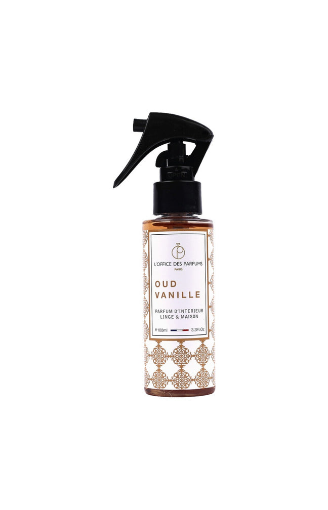 Parfum d'intérieur & de linge - Oud & vanille - Fruité fleuri - 100 ml
