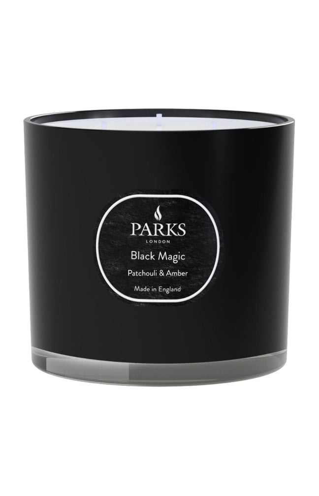 Bougie parfumée 3 mèches - Patchouli & ambre - Black Magic - 650 g