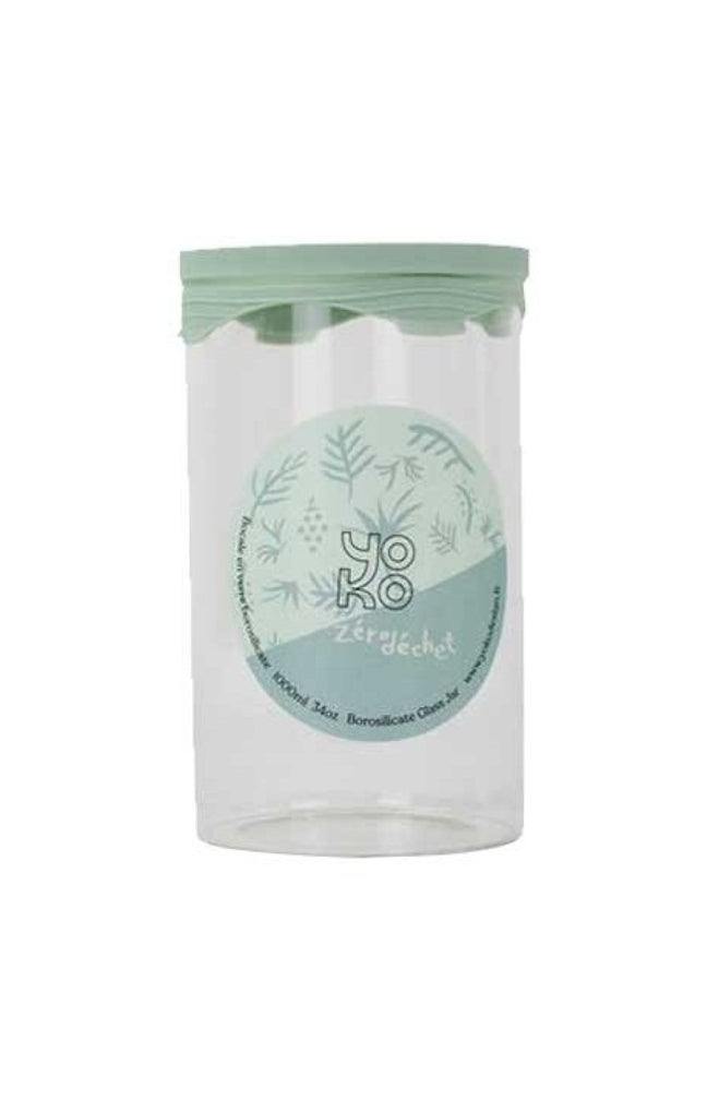Bocal en verre avec couvercle en silicone - 1 L