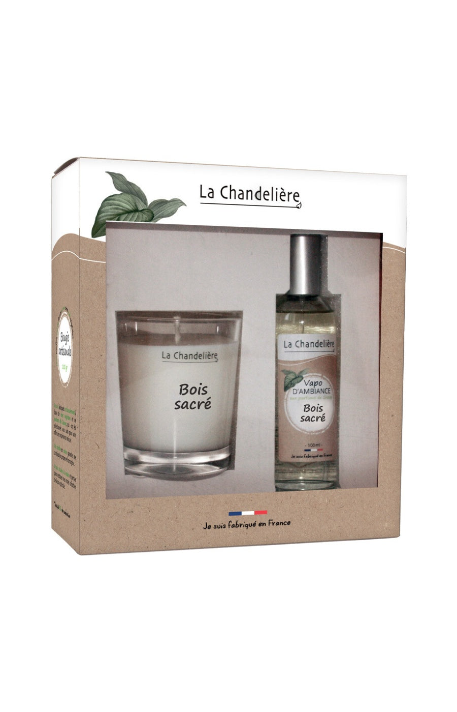 Coffret bougie & parfum d'intérieur - Bois sacré