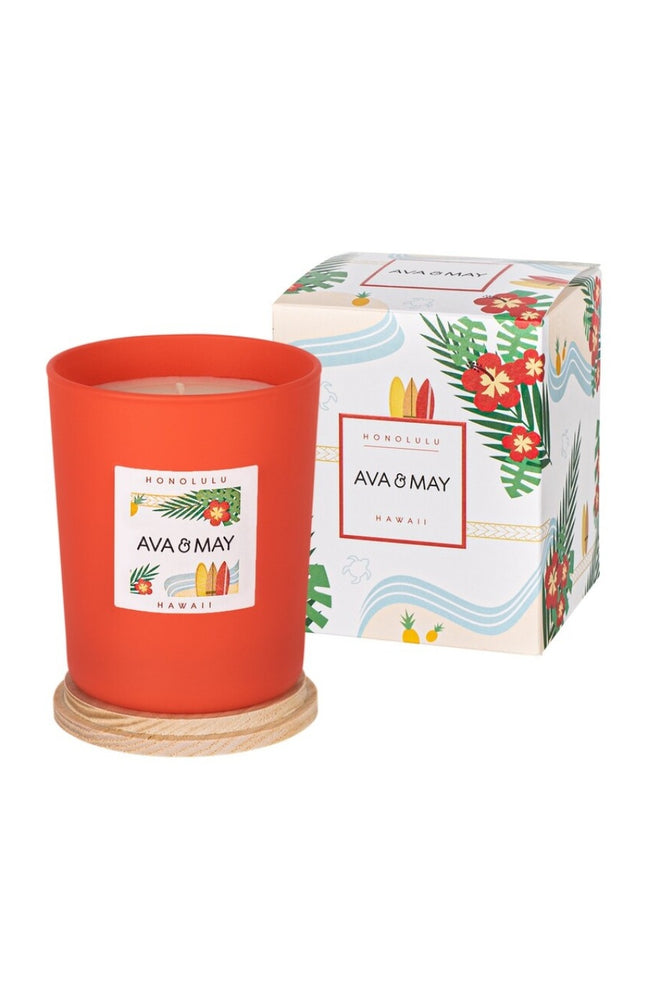 Bougie parfumée - Hawaï - Hibiscus & bergamote - 180 g