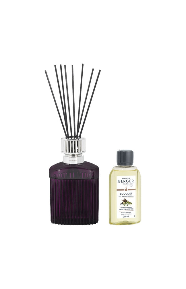 Coffret bouquet parfumé Alpha prune & recharge Sous l'oliveraie - 200 ml