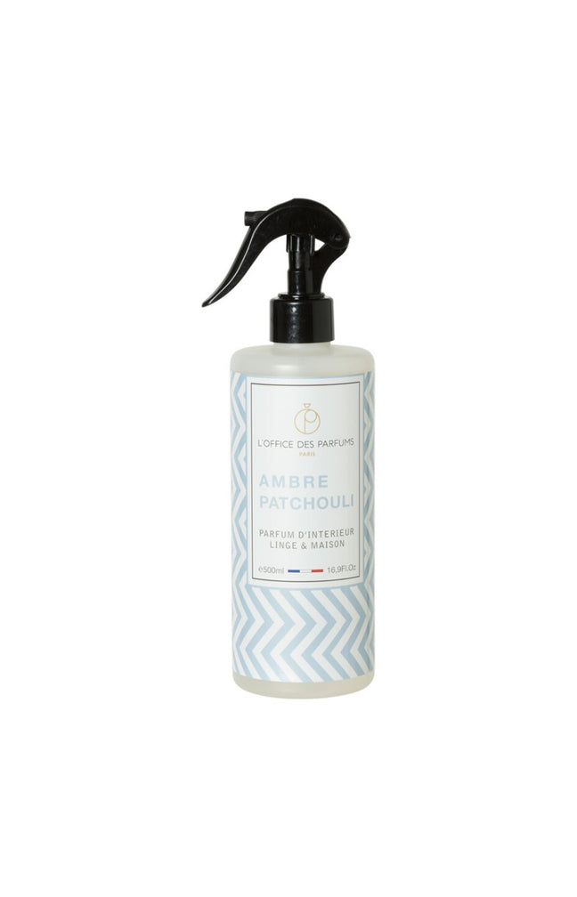 Parfum d'intérieur & de linge - Ambre & patchouli - Boisé - 500 ml