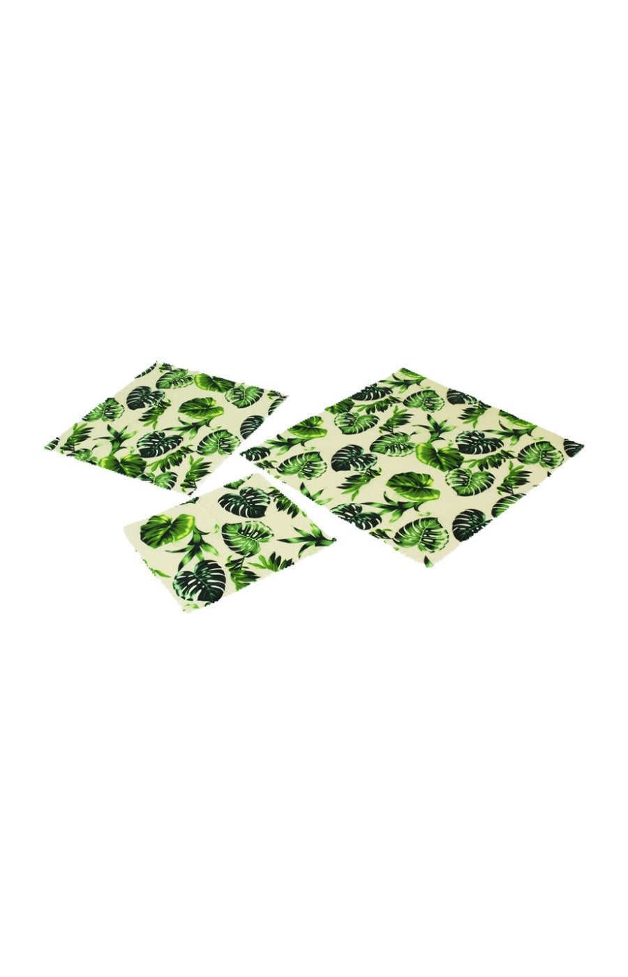 Pack 3 emballages - Cire d'abeille - Motifs feuilles