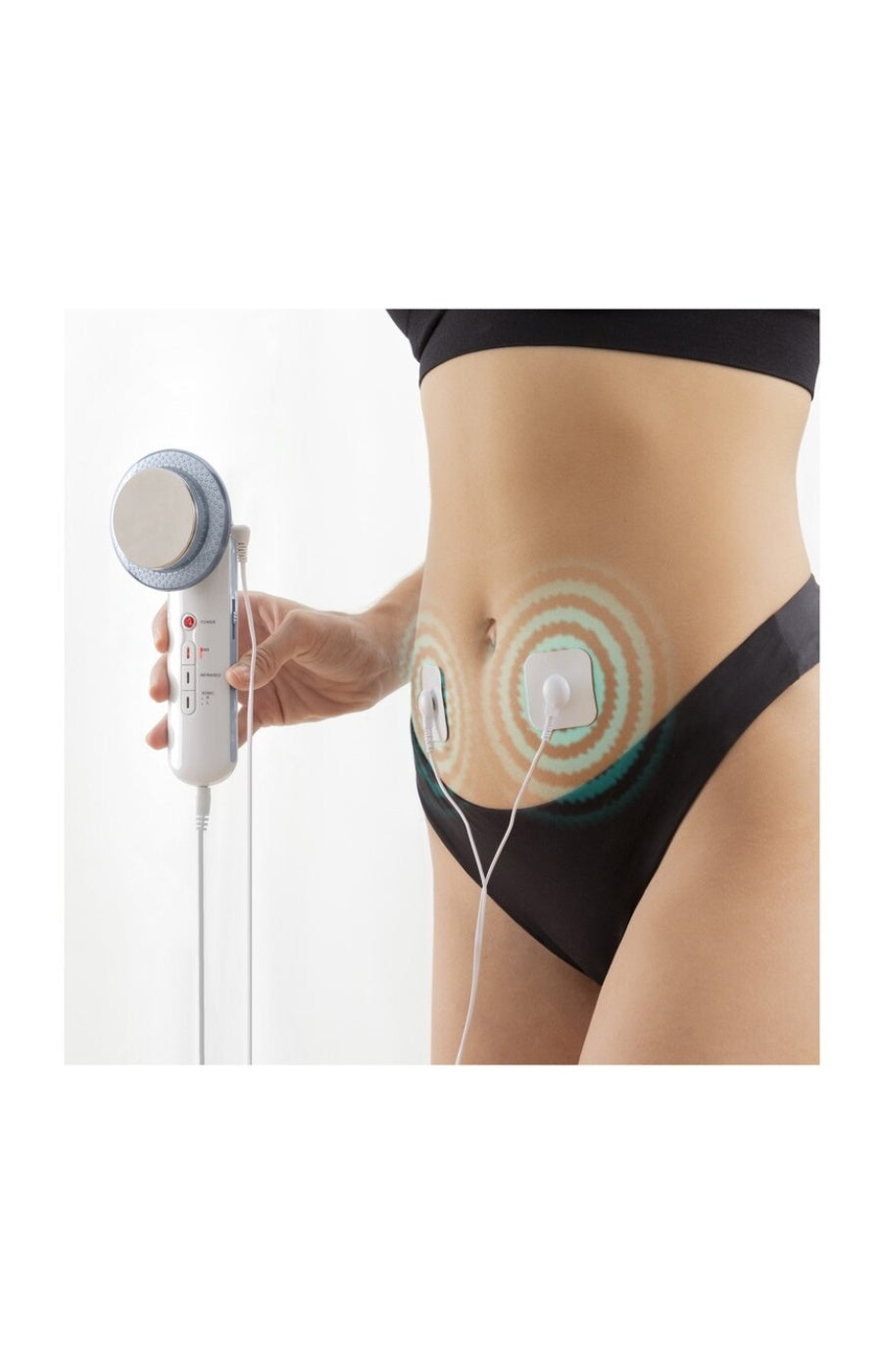 Appareil de massage 3-en-1 anti-cellulite - Corps - Blanc & bleu