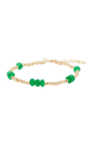 Bracelet Rafaella - Laiton doré &  amazonite verte