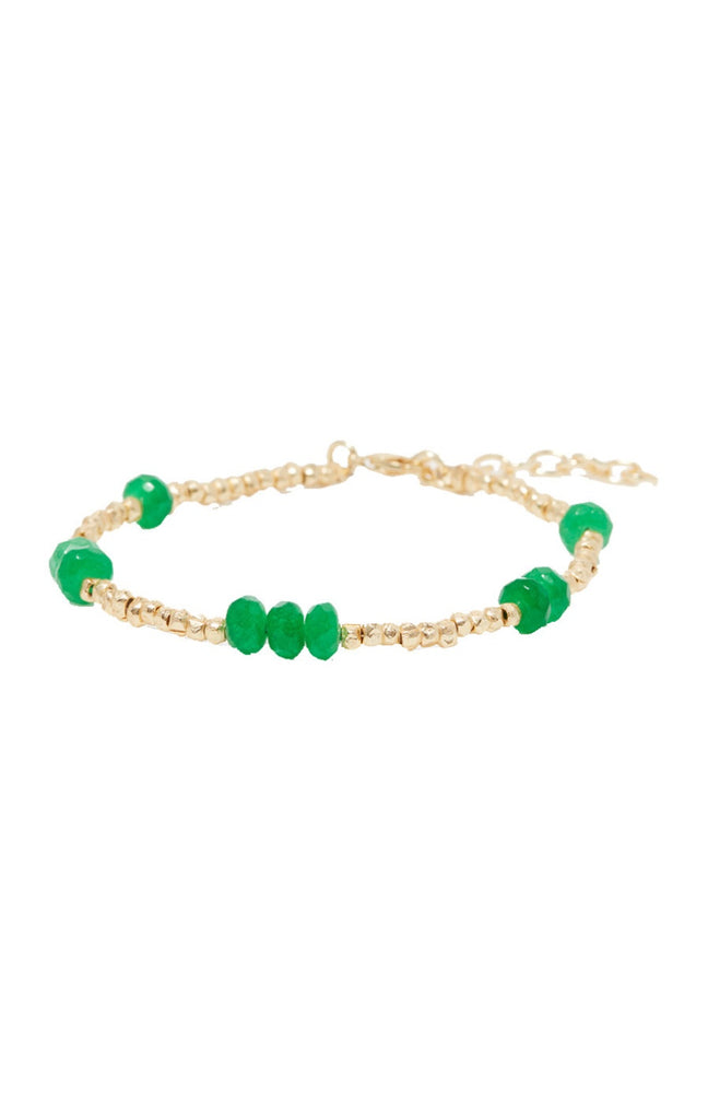 Bracelet Rafaella - Laiton doré &  amazonite verte