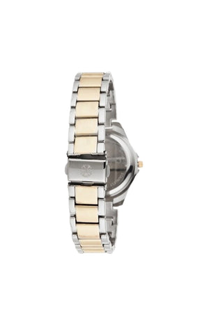 Montre à quartz en acier - Argenté & doré