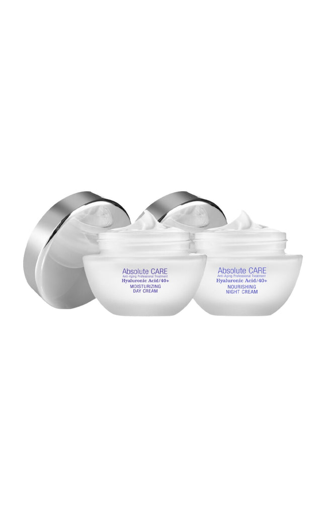 Crèmes hydratantes jour & nuit - Acide hyaluronique - Visage - 2 x 50 ml