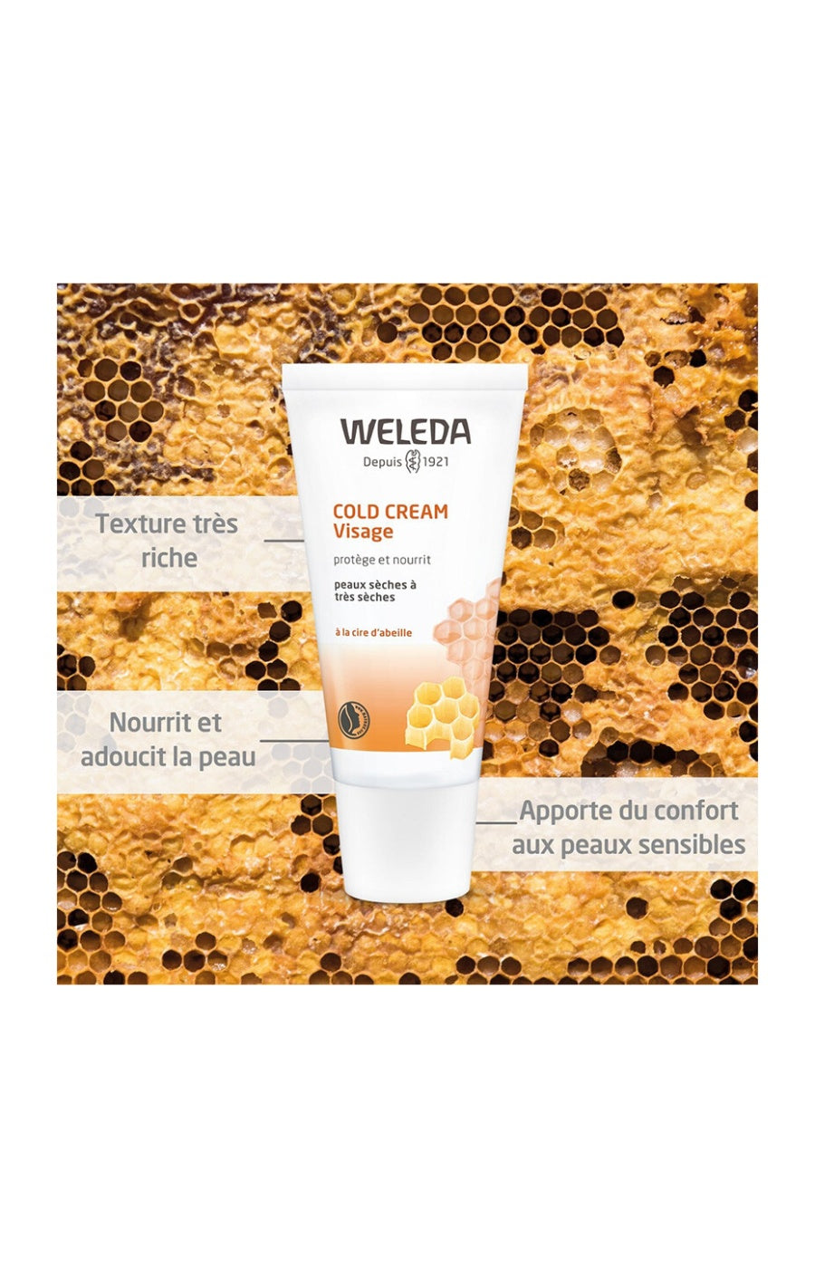 Crème nourrissante - Cire d'abeille - Peaux sèches à très sèches