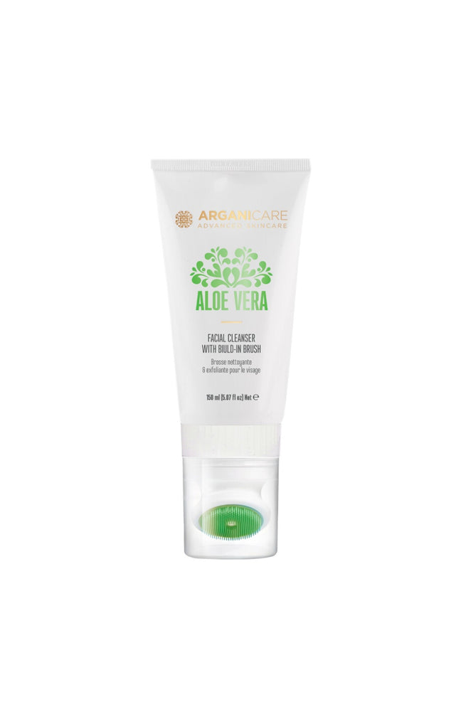 Nettoyant & exfoliant avec brosse - Aloe vera - Visage - 150 ml