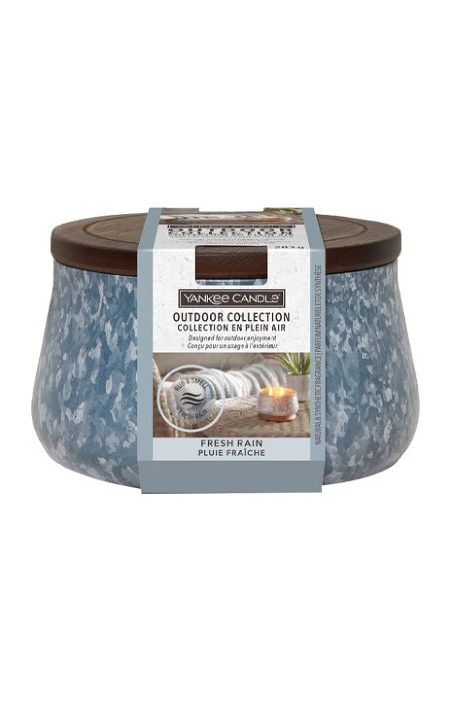 Bougie d'extérieur - Pluie fraîche - Modèle medium - 283 g