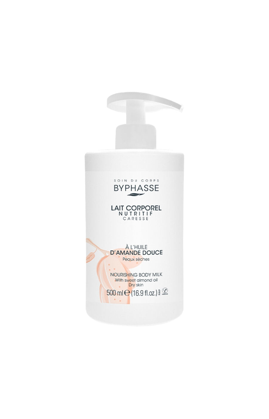 Lait De Douche Byphasse "Caresse" - Senteur Lait D'amande Douce - Flacon 600ml - Neuf