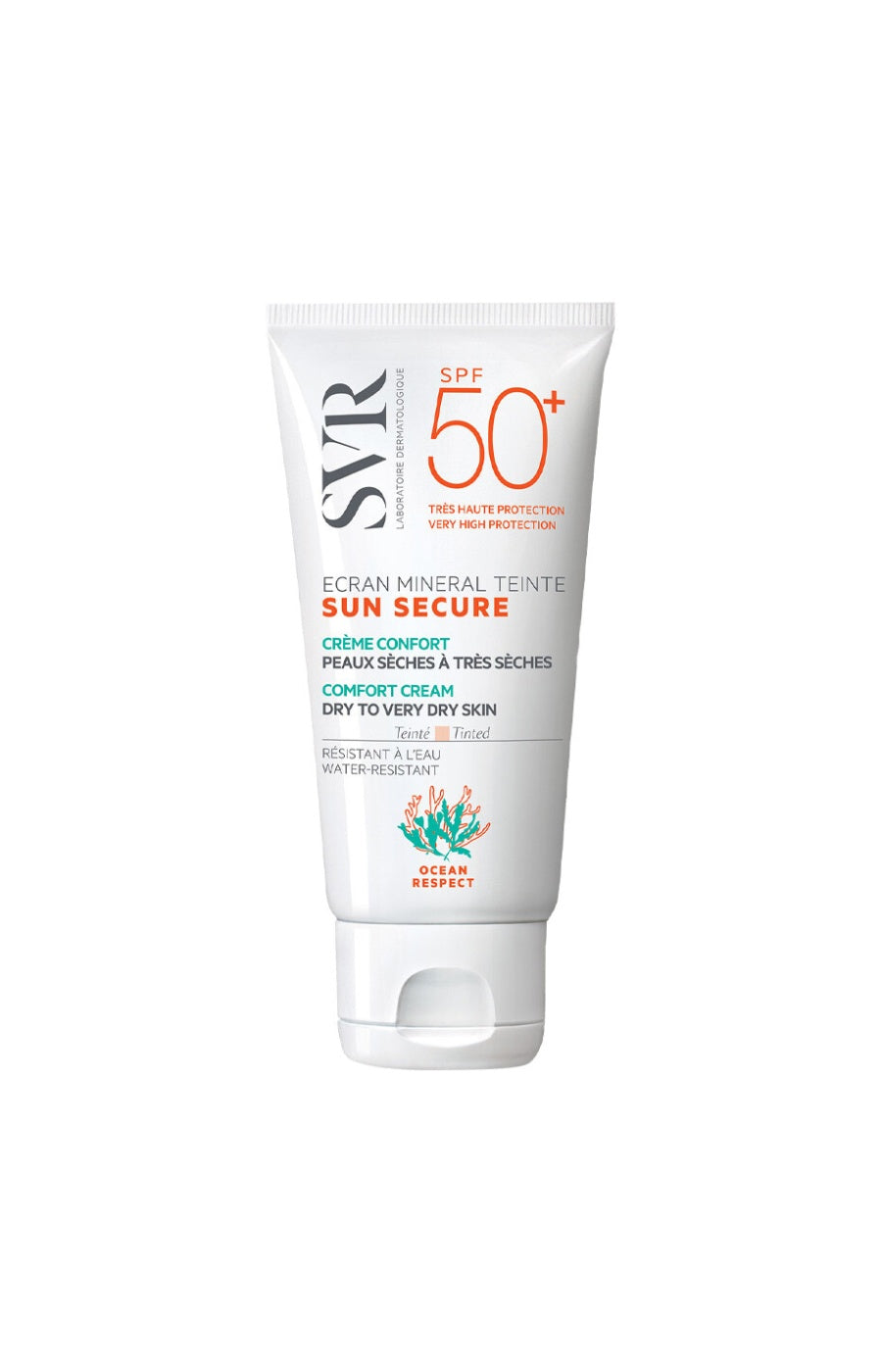 Ecran solaire minéral teinté SPF 50+ - Sun Secure - Peaux sèches à très sèches - 60 g