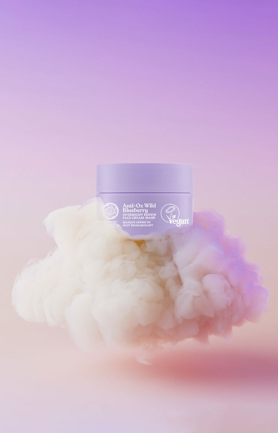 Masque crème de nuit rechargeant vegan - Myrtille - Visage