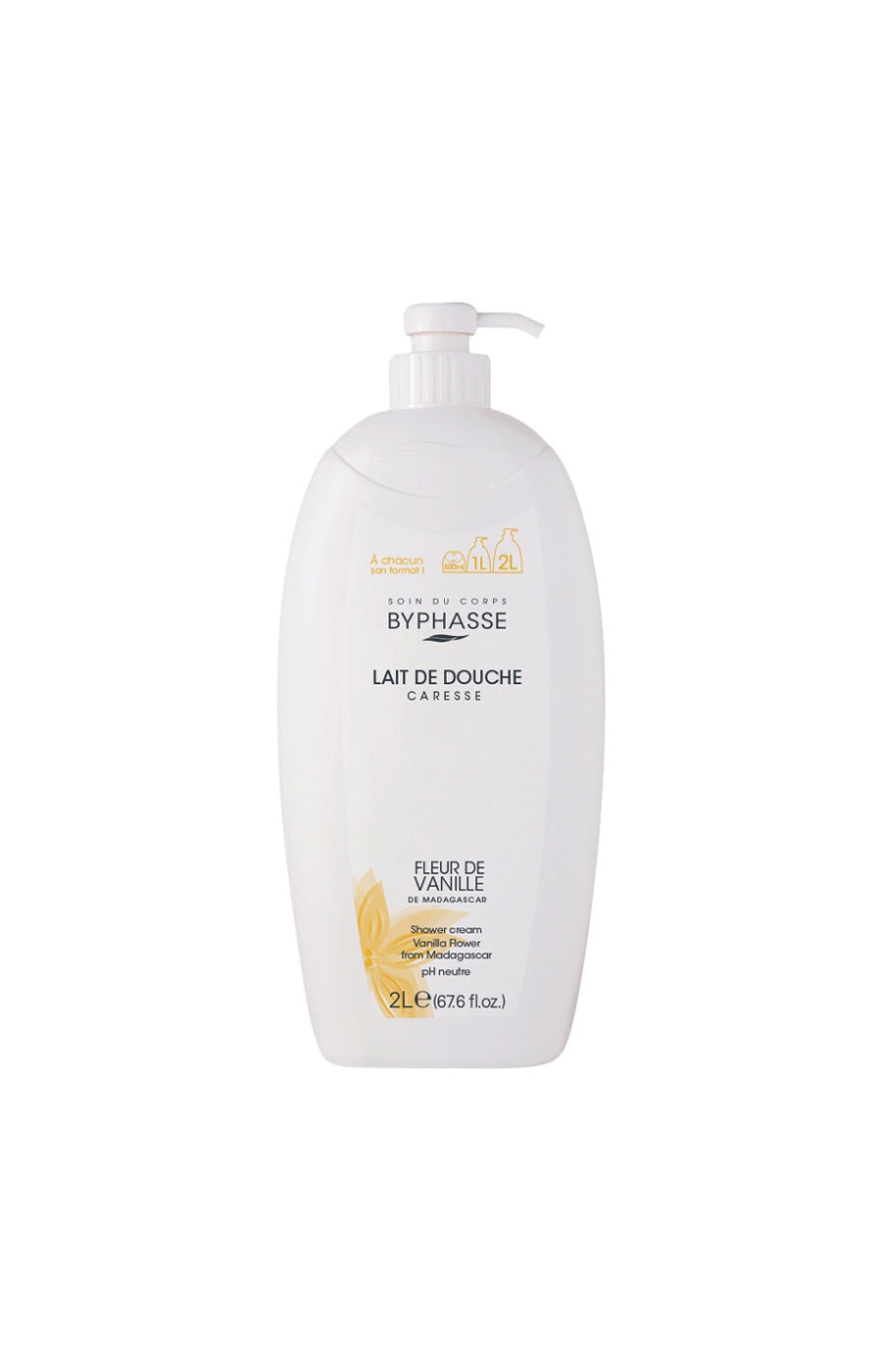 Lait de douche - Fleur de vanille - Caresse - 2 L