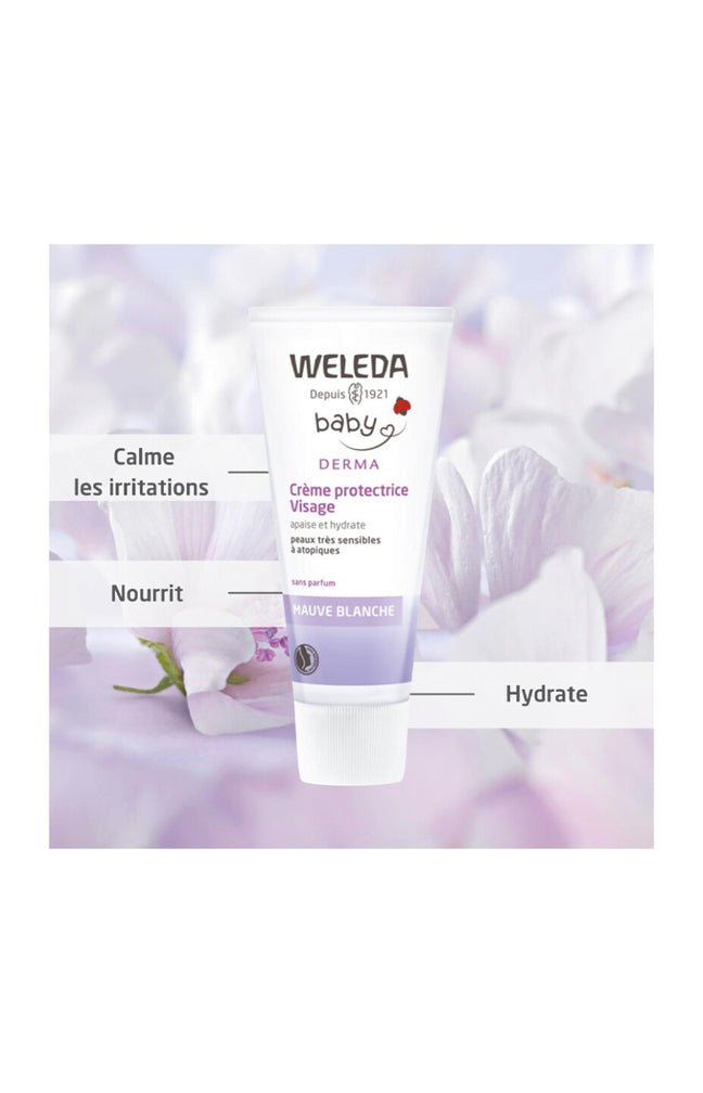 Crème protectrice - Mauve blanche bio - Visage - Bébé - 50 ml