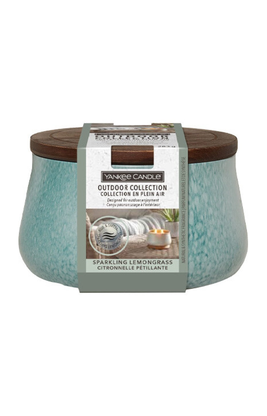 Bougie d'extérieur - Citronnelle pétillante - Modèle medium - 283 g