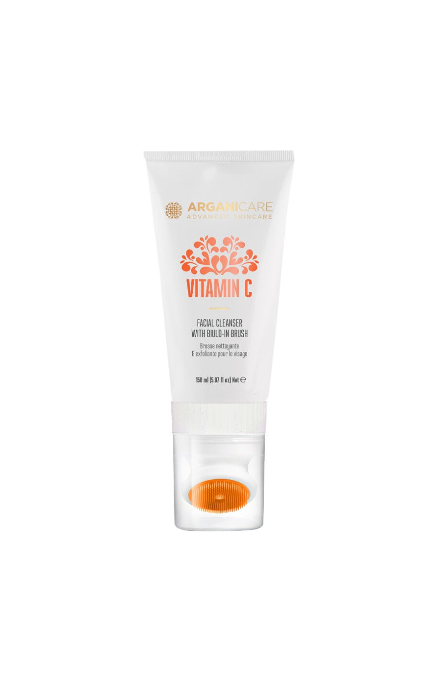 Nettoyant & exfoliant avec brosse - Vitamine C - Visage - 150 ml