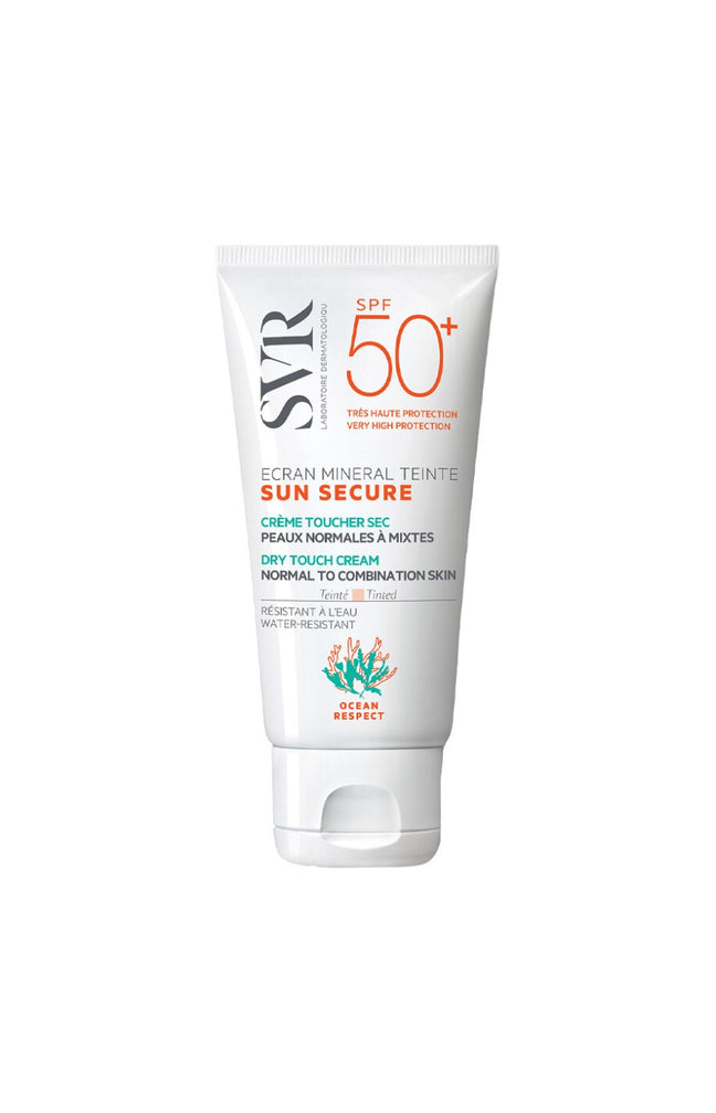 Ecran solaire minéral teinté SPF 50+ - Sun Secure - Peaux normales à mixtes - 60 g