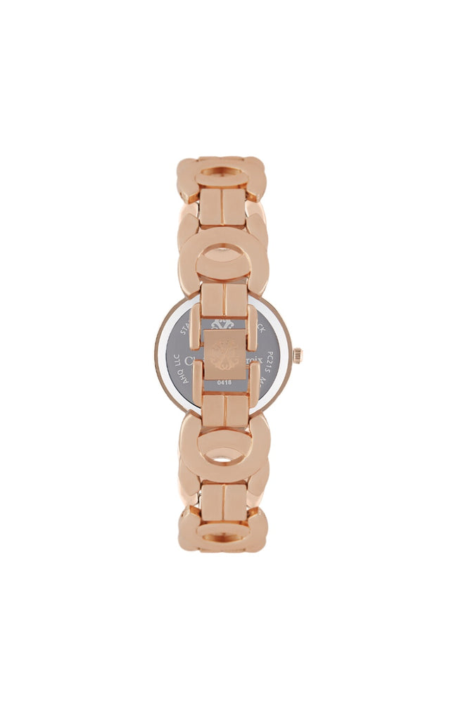 Montre à quartz en acier - Doré rose