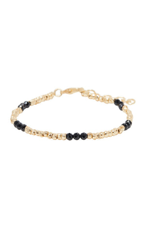 Bracelet  Rosana - Onyx noir - Doré