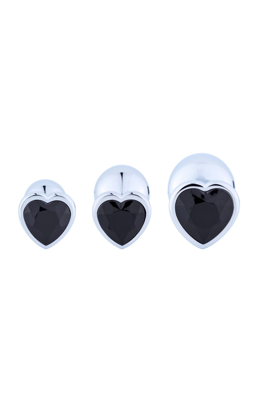 Trio de plugs anaux  - Acier inoxydable - Noir