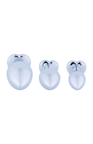 Trio de plugs anaux  - Acier inoxydable - Noir