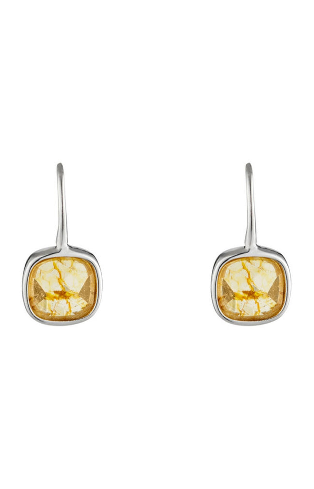 Boucles d'oreilles Ella - Laiton & topaze