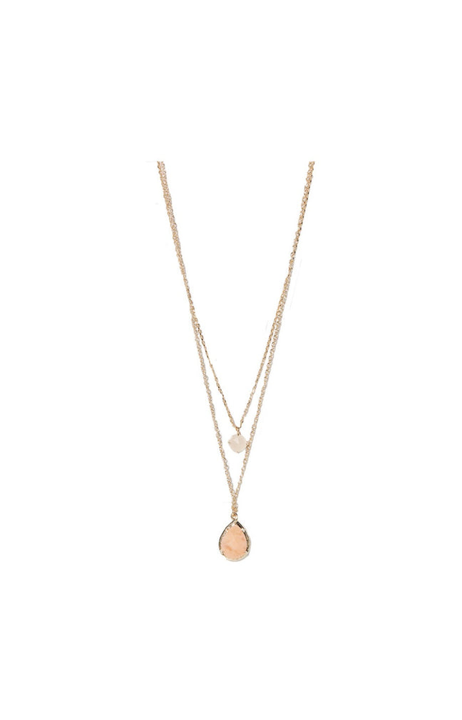 Collier Manhoé - laiton doré & aventurine