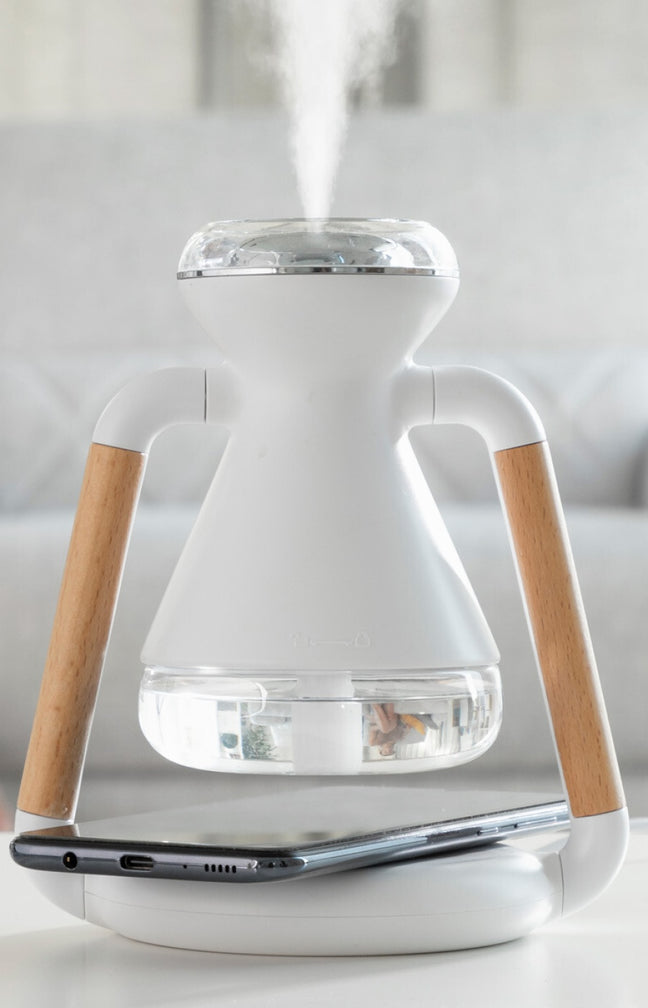 Diffuseur d'huiles essentielles chargeur sans fil pour smartphone