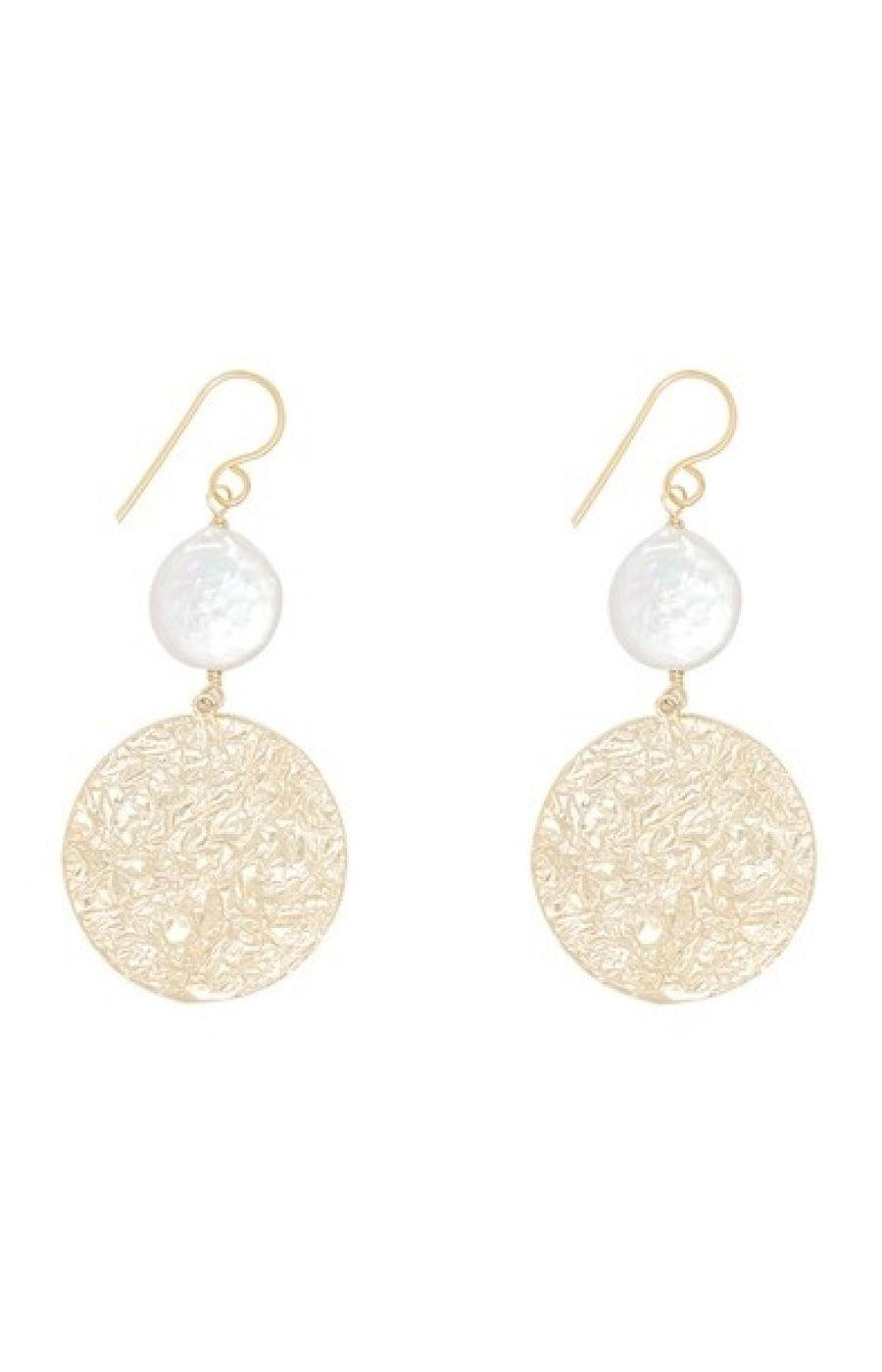 Boucles d'oreilles Joséphine - Perles - Doré