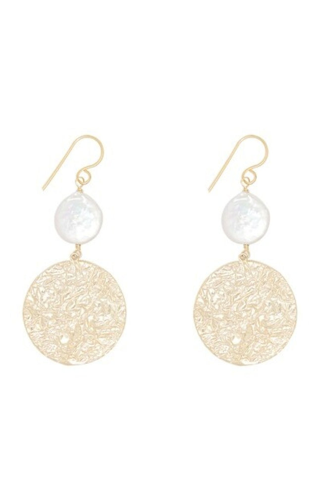 Boucles d'oreilles Joséphine - Perles - Doré