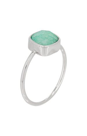 Bague Ella - Amazonite - Argenté